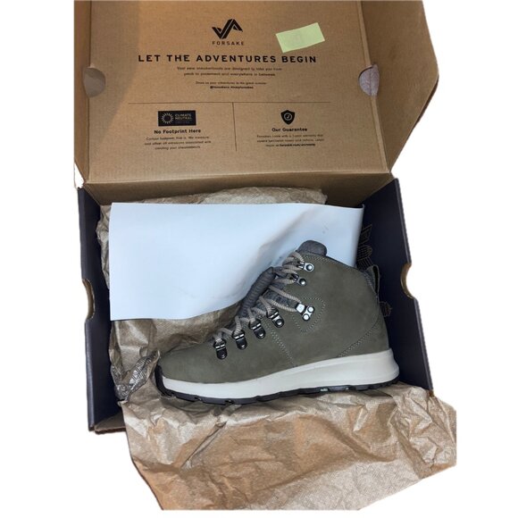 FORSAKE | Thatcher Mid Waterproof Hiking Sneaker Boot Leather | Sz 7 | Green Ash - Picture 5 of 10